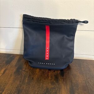 Prada Black and Red Women’s/Men’s Toiletry Organizer Bag